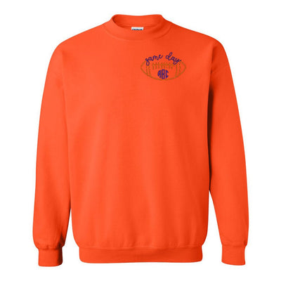 Monogrammed Football Game Day Crewneck Sweatshirt - United Monograms