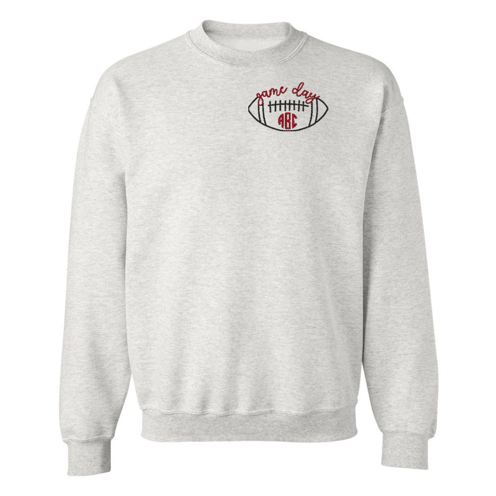 Monogrammed Football Game Day Crewneck Sweatshirt - United Monograms
