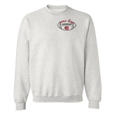 Monogrammed Football Game Day Crewneck Sweatshirt - United Monograms