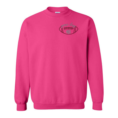 Monogrammed Football Game Day Crewneck Sweatshirt - United Monograms