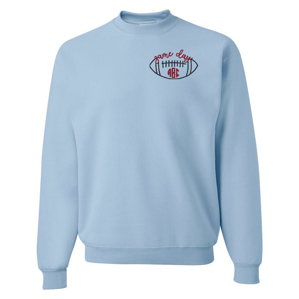 Monogrammed Football Game Day Crewneck Sweatshirt - United Monograms