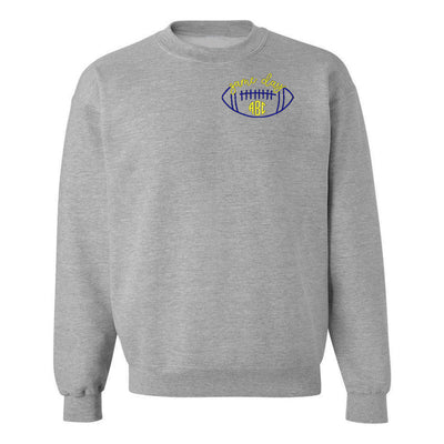 Monogrammed Football Game Day Crewneck Sweatshirt - United Monograms