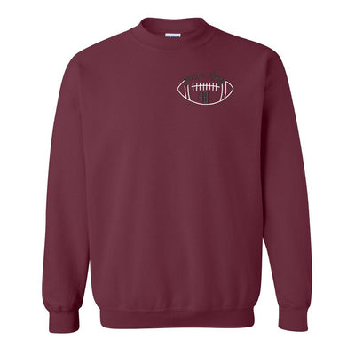 Monogrammed Football Game Day Crewneck Sweatshirt - United Monograms
