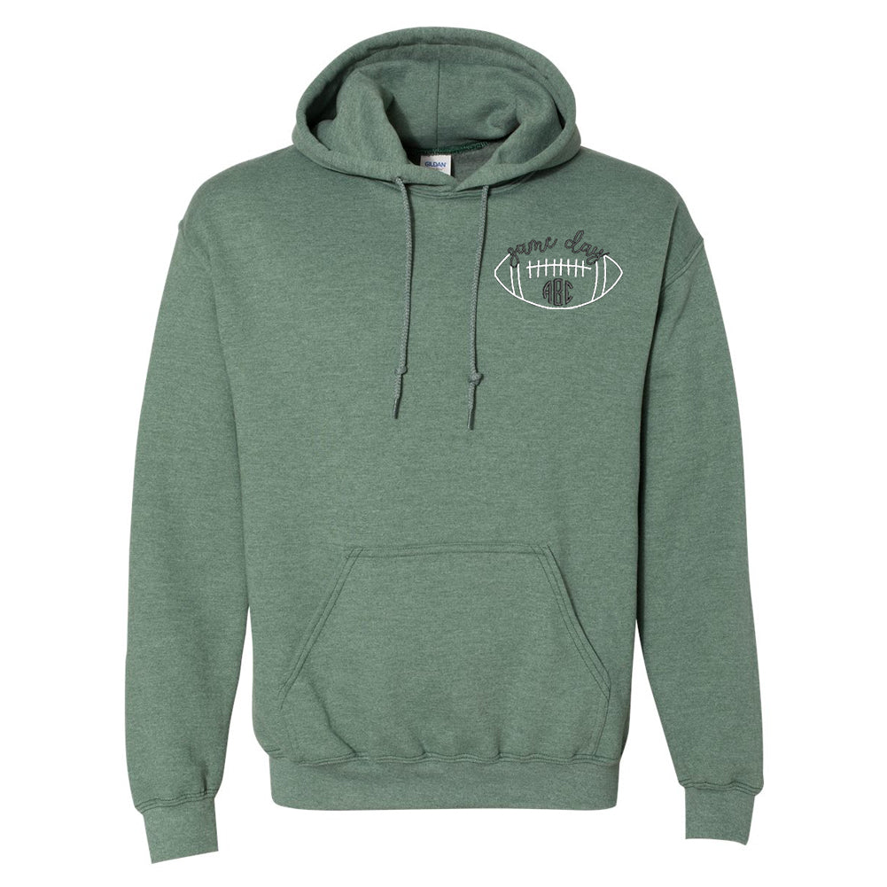 Monogrammed Football Game Day Hoodie - United Monograms
