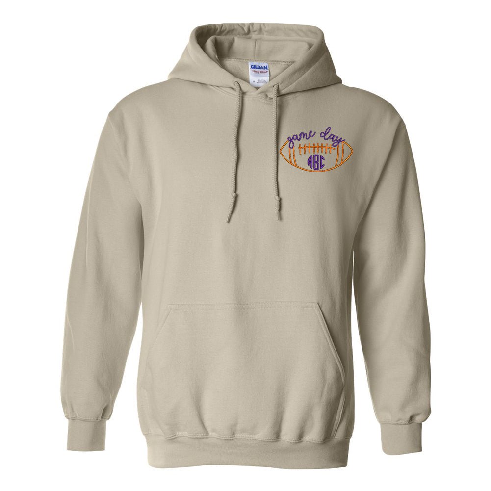 Monogrammed Football Game Day Hoodie - United Monograms