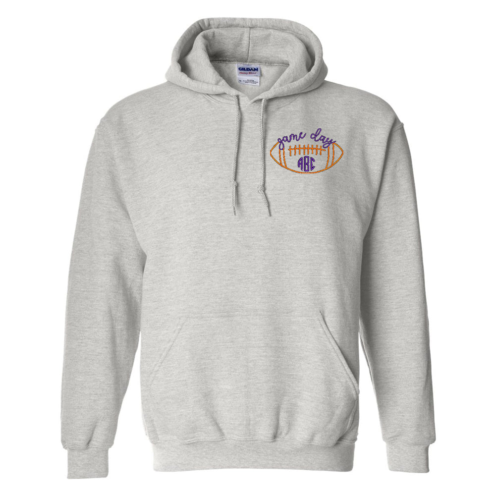 Monogrammed Football Game Day Hoodie - United Monograms