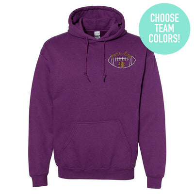 Monogrammed Football Game Day Hoodie - United Monograms