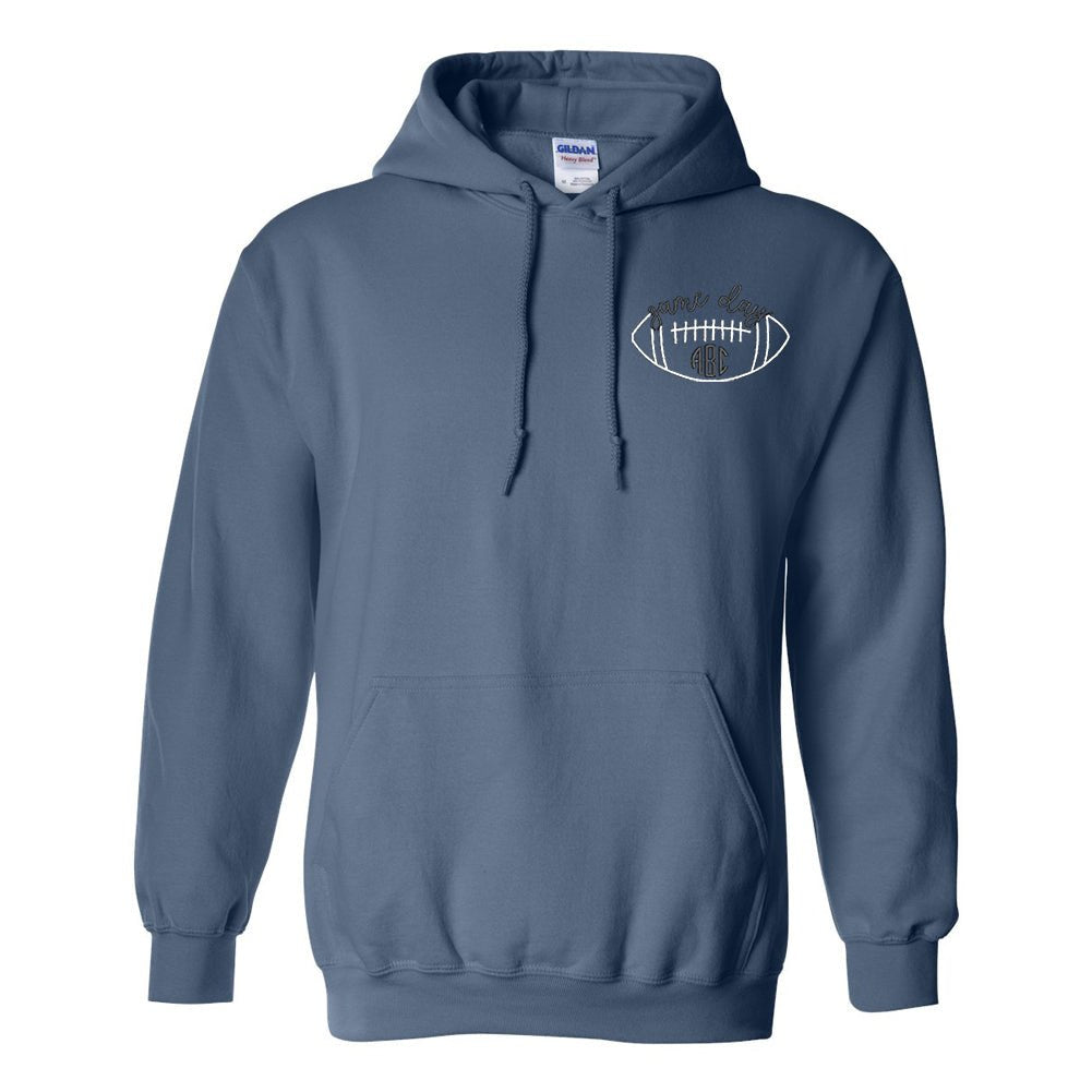 Monogrammed Football Game Day Hoodie - United Monograms