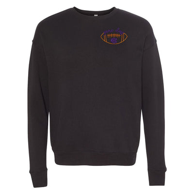 Monogrammed Football Game Day Premium Crewneck Sweatshirt - United Monograms