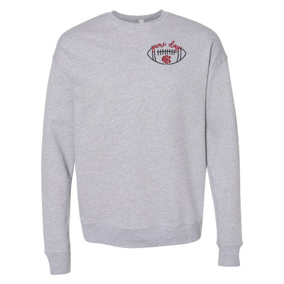 Monogrammed Football Game Day Premium Crewneck Sweatshirt - United Monograms