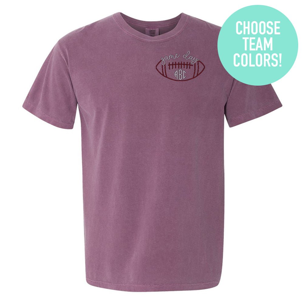 Monogrammed Football Game Day T-Shirt - United Monograms