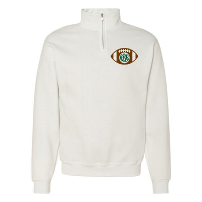 Monogrammed Football Quarter Zip Sweatshirt - United Monograms