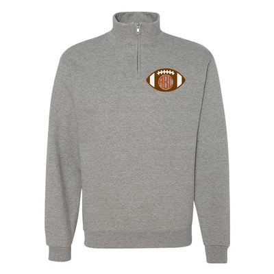 Monogrammed Football Quarter Zip Sweatshirt - United Monograms