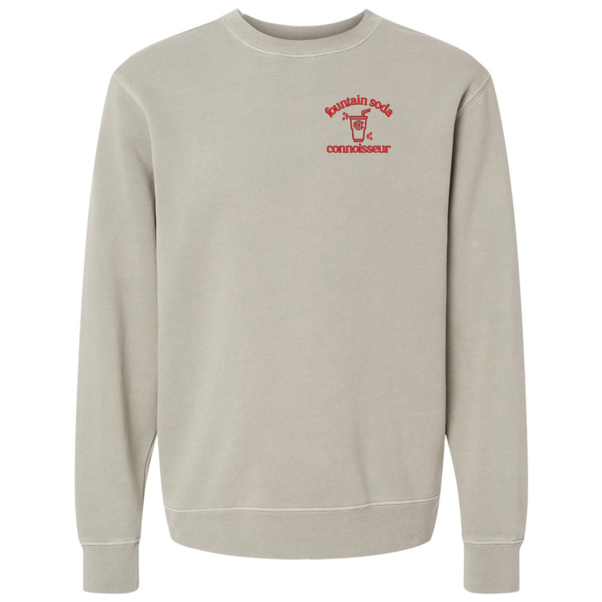 Monogrammed 'Fountain Soda Connoisseur' Cozy Crew - United Monograms
