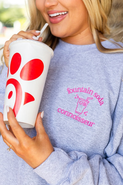 Monogrammed 'Fountain Soda Connoisseur' Crewneck Sweatshirt - United Monograms