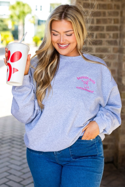 Monogrammed 'Fountain Soda Connoisseur' Crewneck Sweatshirt - United Monograms