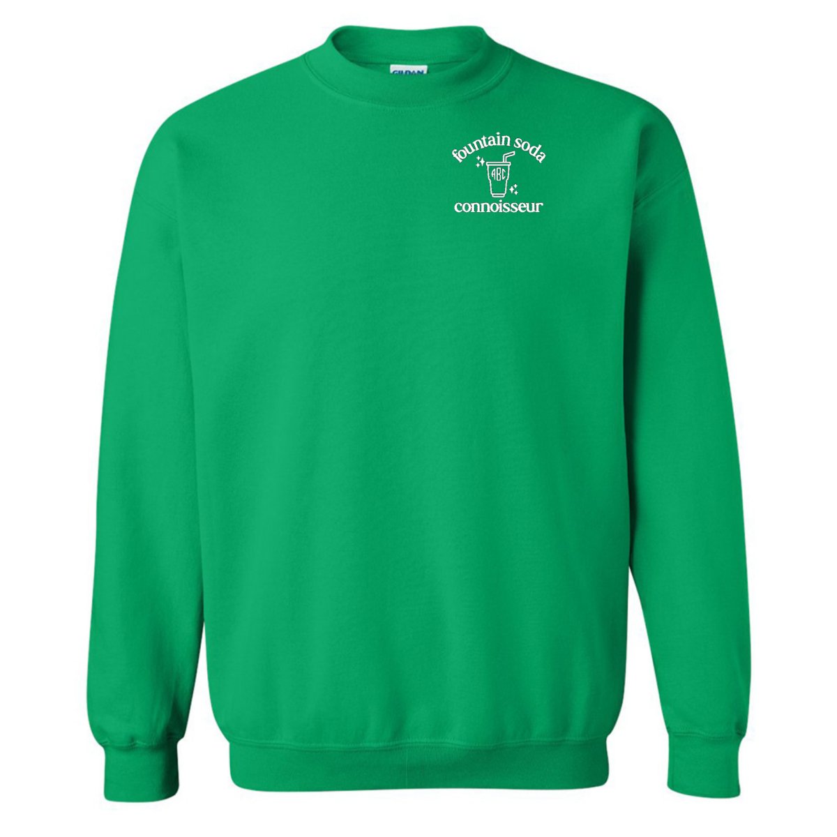 Monogrammed 'Fountain Soda Connoisseur' Crewneck Sweatshirt - United Monograms