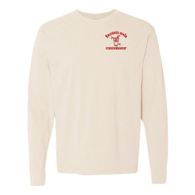 Monogrammed 'Fountain Soda Connoisseur' Long Sleeve T-Shirt - United Monograms