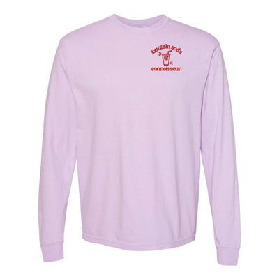 Monogrammed 'Fountain Soda Connoisseur' Long Sleeve T-Shirt - United Monograms