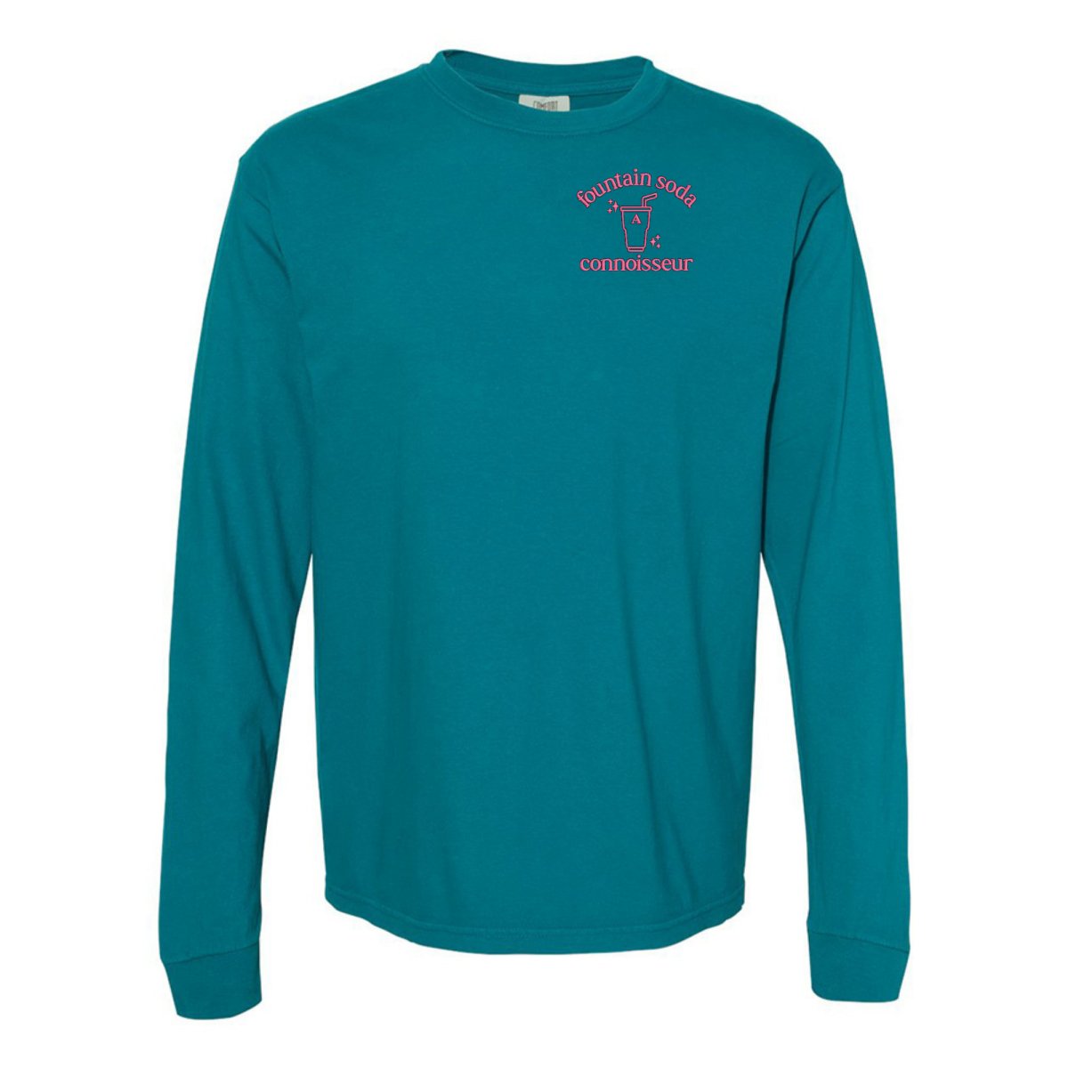 Monogrammed 'Fountain Soda Connoisseur' Long Sleeve T-Shirt - United Monograms