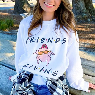 Monogrammed 'Friendsgiving' Crewneck Sweatshirt - United Monograms