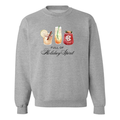 Monogrammed 'Full Of Holiday Spirit' Crewneck Sweatshirt - United Monograms
