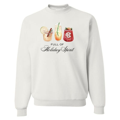 Monogrammed 'Full Of Holiday Spirit' Crewneck Sweatshirt - United Monograms