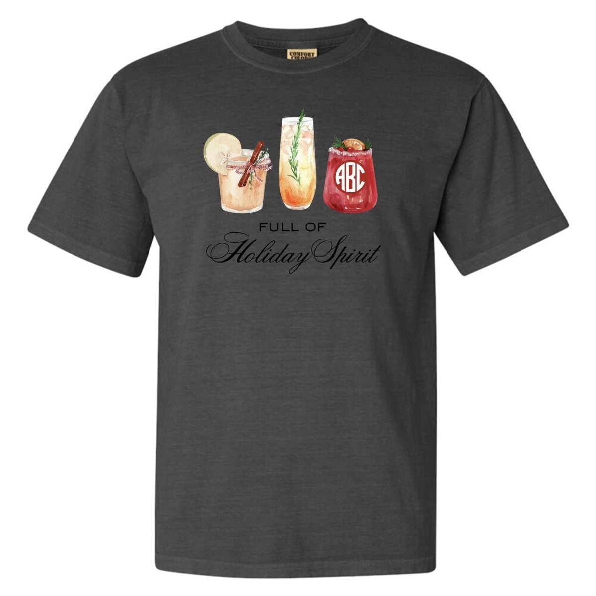 Monogrammed 'Full Of Holiday Spirit' T - Shirt - United Monograms