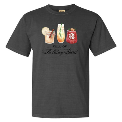 Monogrammed 'Full Of Holiday Spirit' T - Shirt - United Monograms