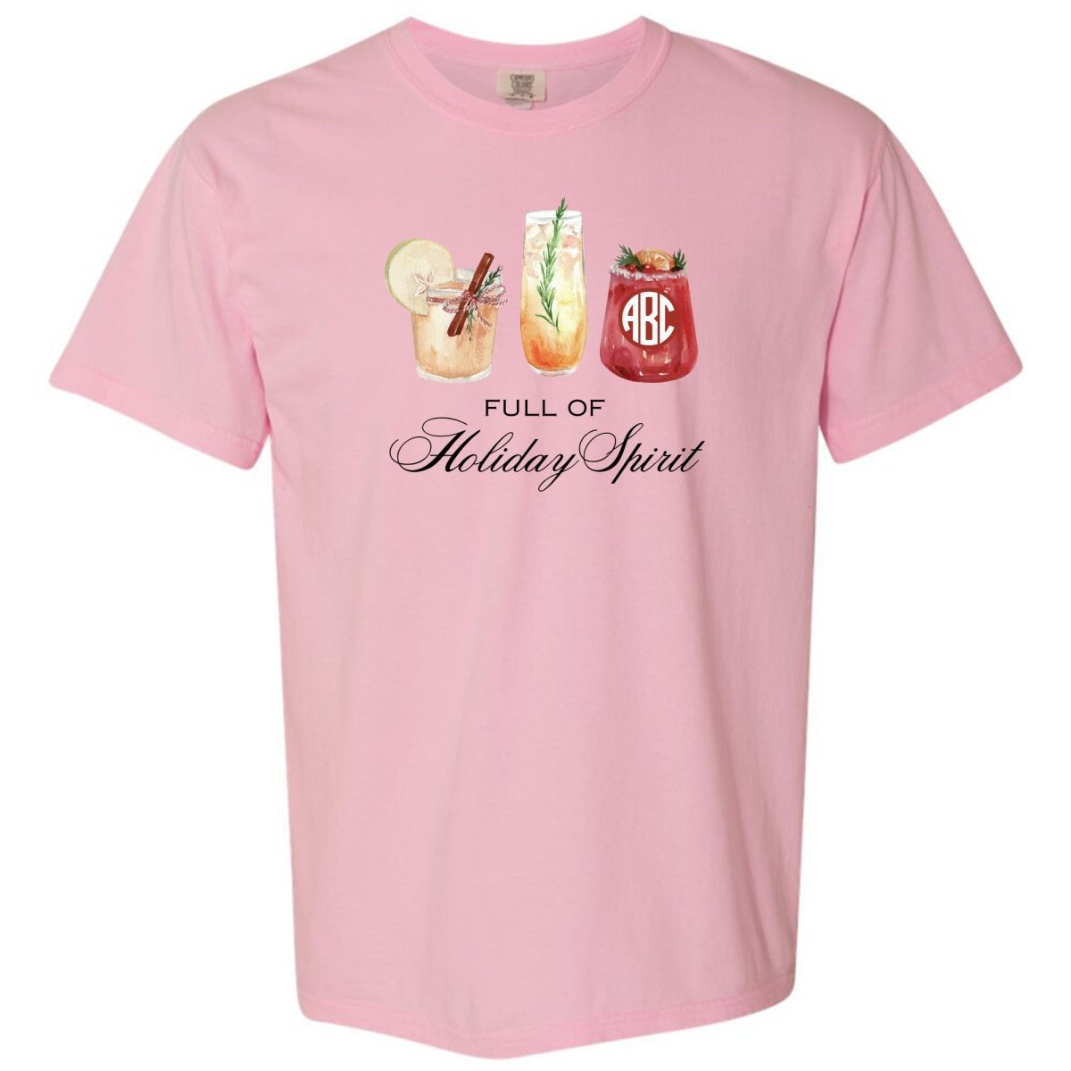 Monogrammed 'Full Of Holiday Spirit' T - Shirt - United Monograms
