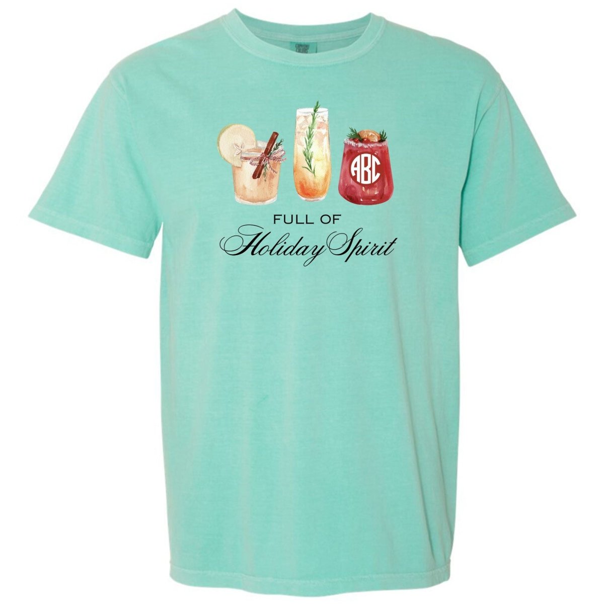 Monogrammed 'Full Of Holiday Spirit' T - Shirt - United Monograms