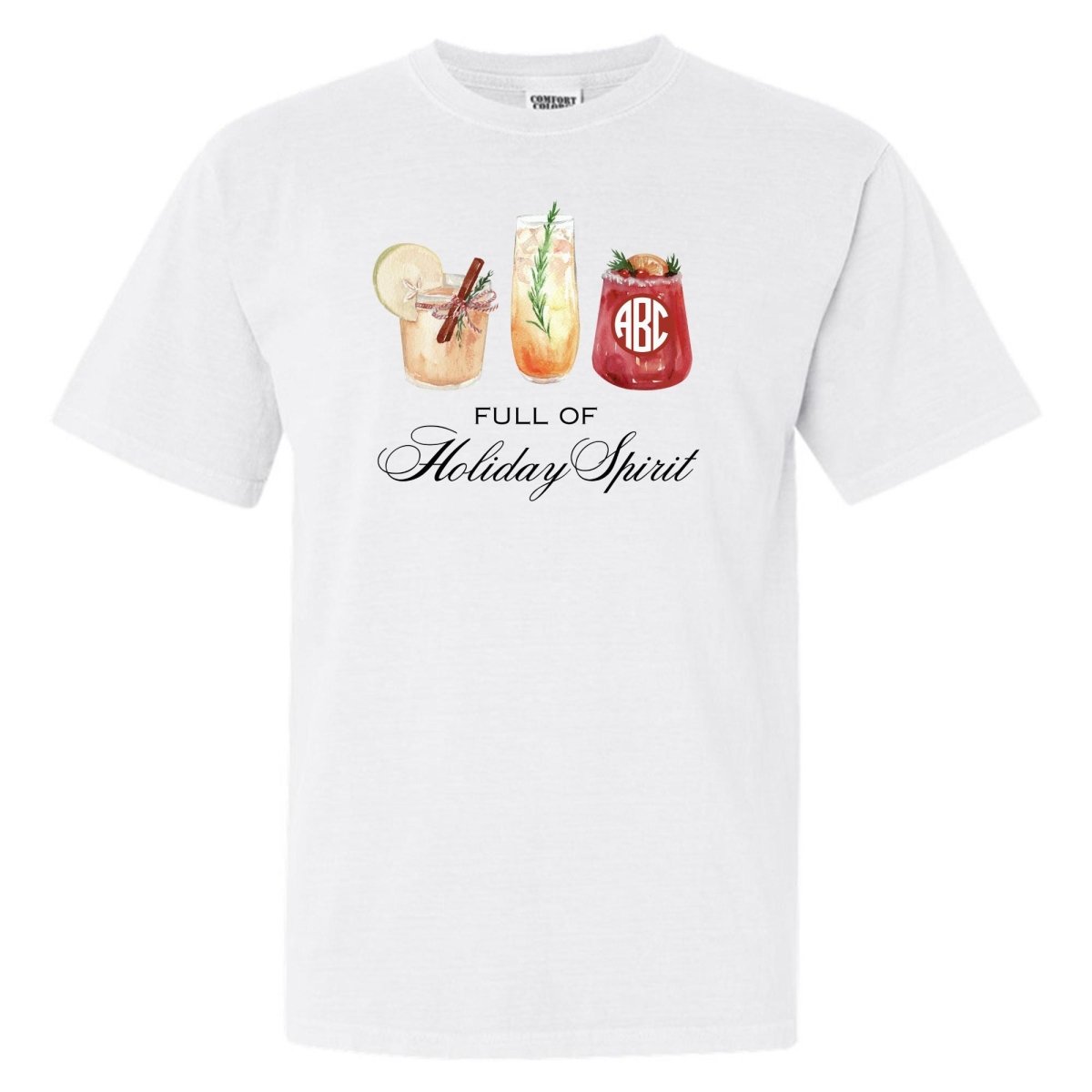 Monogrammed 'Full Of Holiday Spirit' T - Shirt - United Monograms