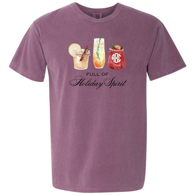 Monogrammed 'Full Of Holiday Spirit' T - Shirt - United Monograms