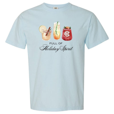 Monogrammed 'Full Of Holiday Spirit' T - Shirt - United Monograms