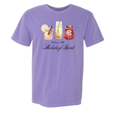 Monogrammed 'Full Of Holiday Spirit' T - Shirt - United Monograms