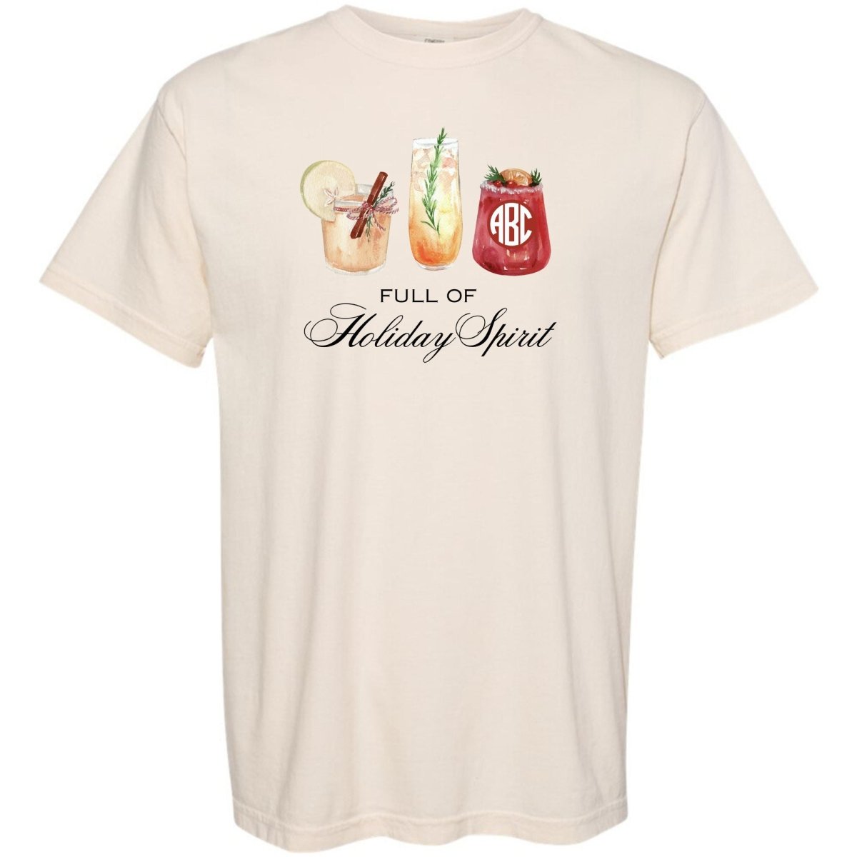 Monogrammed 'Full Of Holiday Spirit' T - Shirt - United Monograms
