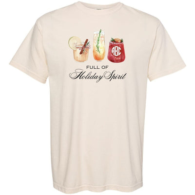 Monogrammed 'Full Of Holiday Spirit' T - Shirt - United Monograms