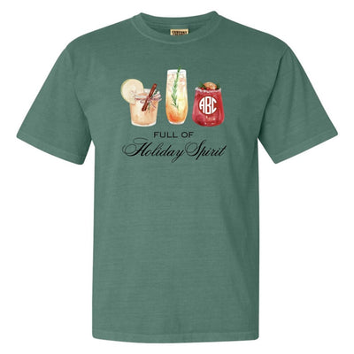 Monogrammed 'Full Of Holiday Spirit' T - Shirt - United Monograms