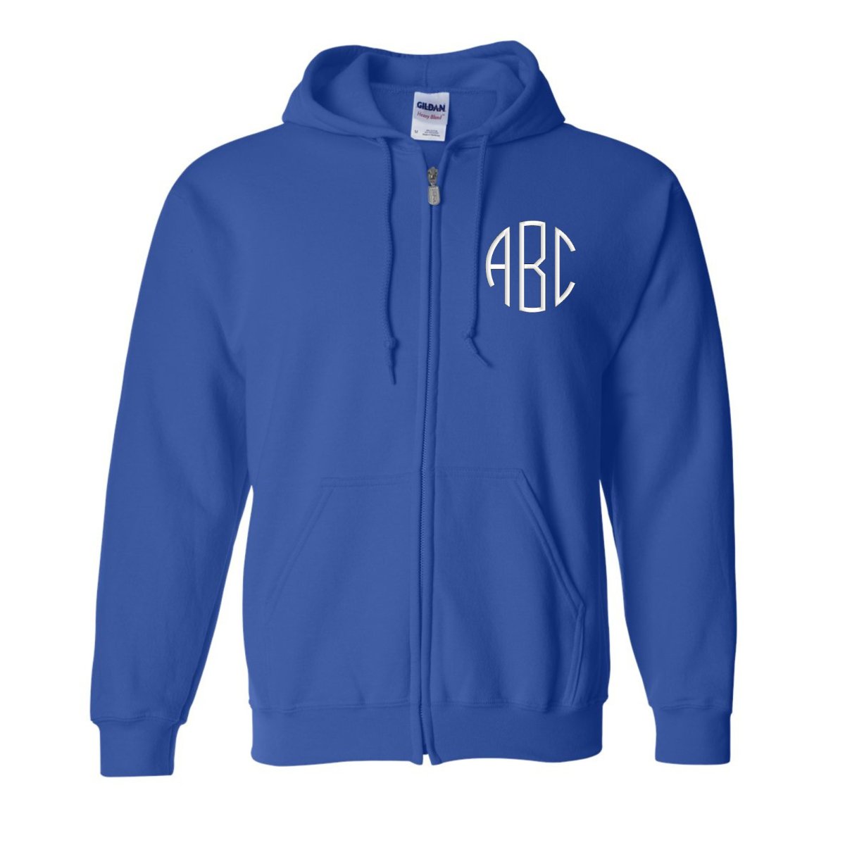 Monogrammed Full Zip Hooded Sweatshirt – United Monograms