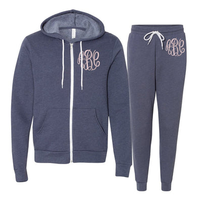 Monogrammed Full Zip Hoodie Jogger Set Package - United Monograms