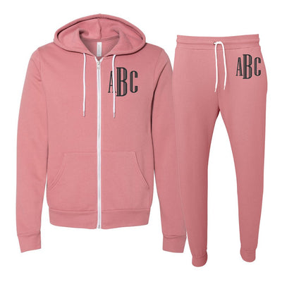 Monogrammed Full Zip Hoodie Jogger Set Package - United Monograms