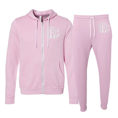 Monogrammed Full Zip Hoodie Jogger Set Package - United Monograms