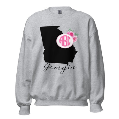 Monogrammed 'Georgia State Pride' Crewneck Sweatshirt - United Monograms