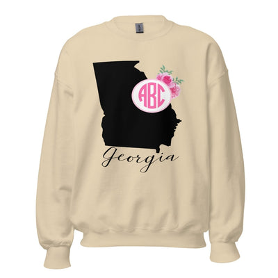 Monogrammed 'Georgia State Pride' Crewneck Sweatshirt - United Monograms