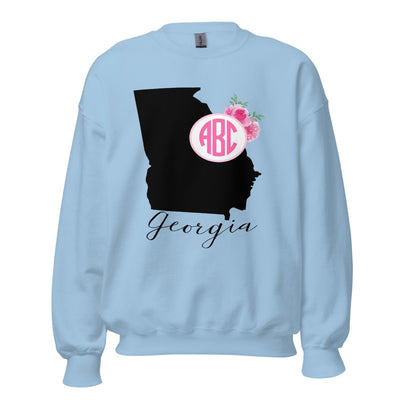 Monogrammed 'Georgia State Pride' Crewneck Sweatshirt - United Monograms