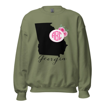 Monogrammed 'Georgia State Pride' Crewneck Sweatshirt - United Monograms