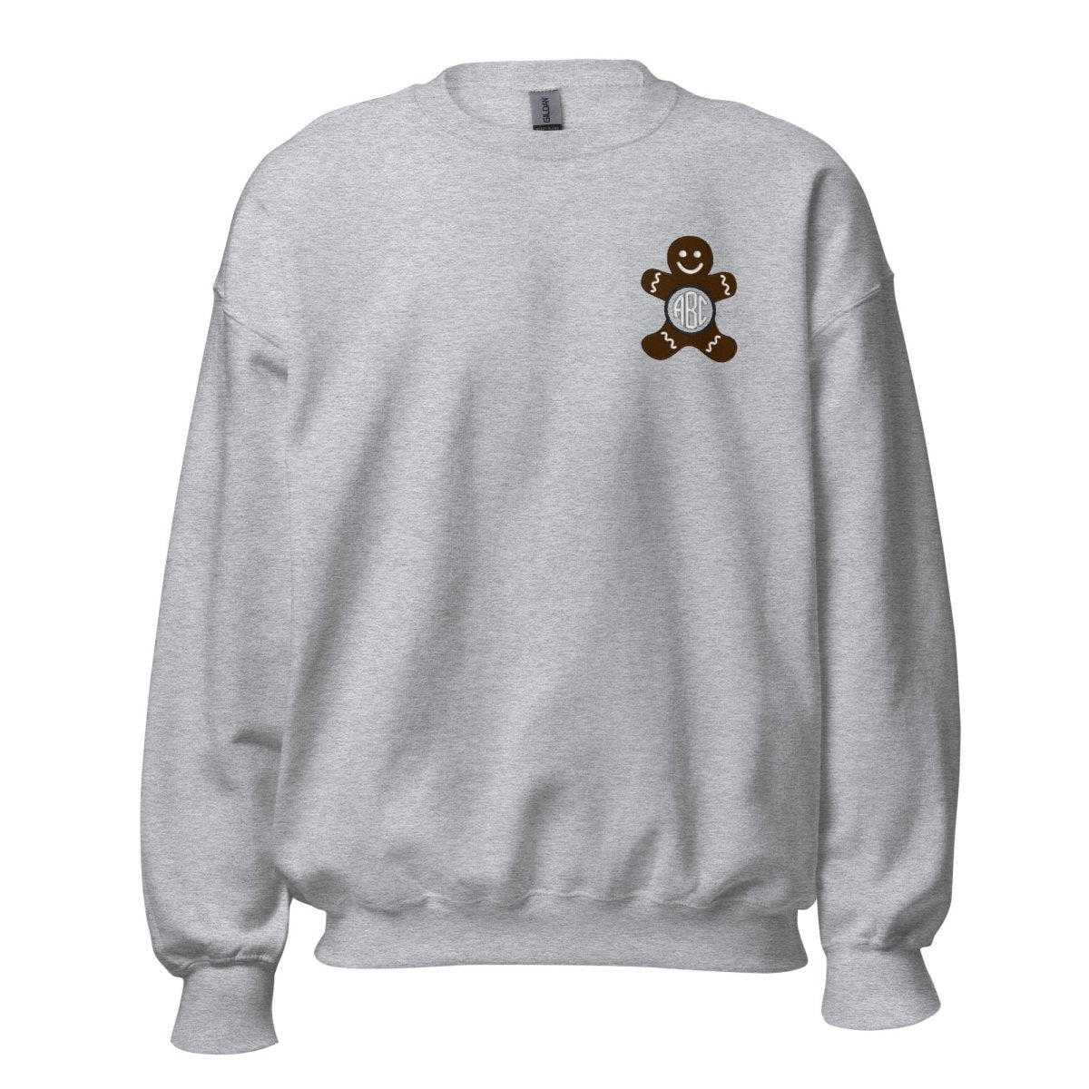 Monogrammed Gingerbread Man Crewneck Sweatshirt - United Monograms