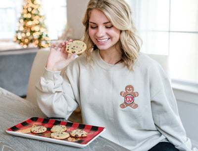 Monogrammed Gingerbread Man Crewneck Sweatshirt - United Monograms
