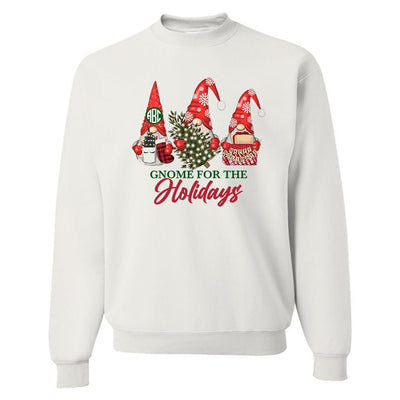 Monogrammed 'Gnome For The Holidays' Crewneck Sweatshirt - United Monograms