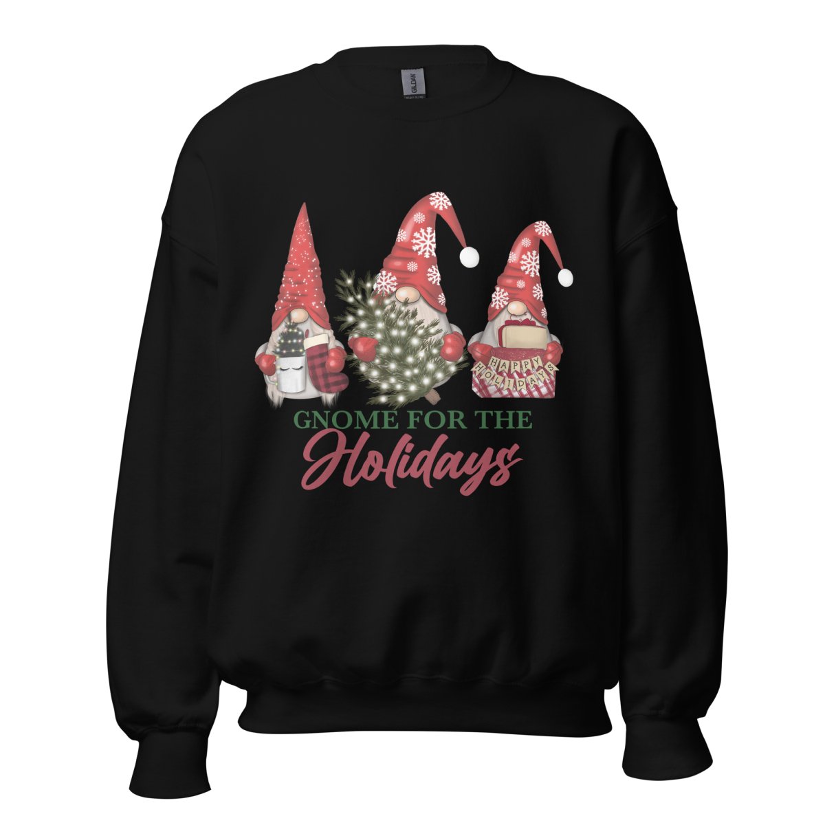 Monogrammed 'Gnome For The Holidays' Crewneck Sweatshirt - United Monograms